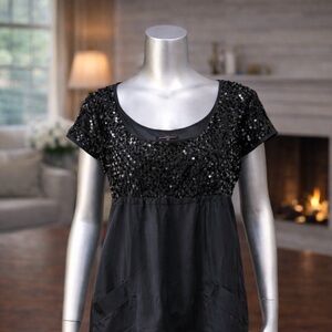 Y2K Vintage Betsey Johnson Black Babydoll Dress Size 8